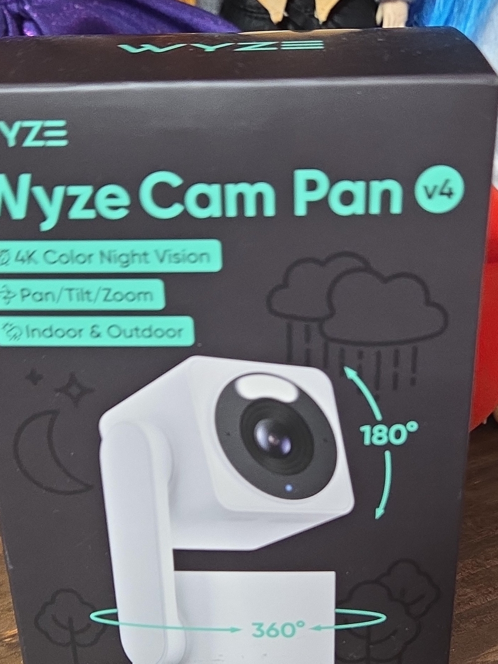 Wyze Cam Pan v4 White - 4K Pan/Tilt Smart Security Camera